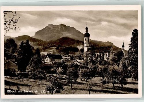 83730 W8165 Elbach , Kr Miesbach Foto AK Kirche