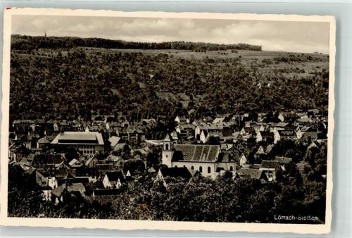 Stetten 1940 mit Kirche St. Fridolin Feldpost