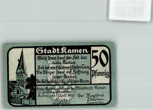 Kamen Fünfzig Pfennig Nr. 073415