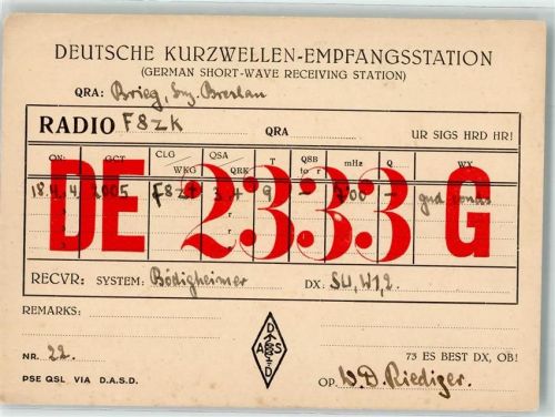 Brieg QSL-Karte Funk
