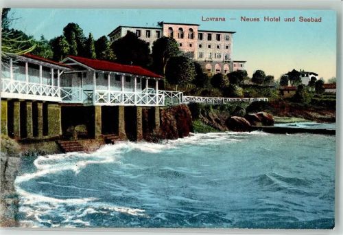 Lovrana 1910 Neues Hotel u. Seebad
