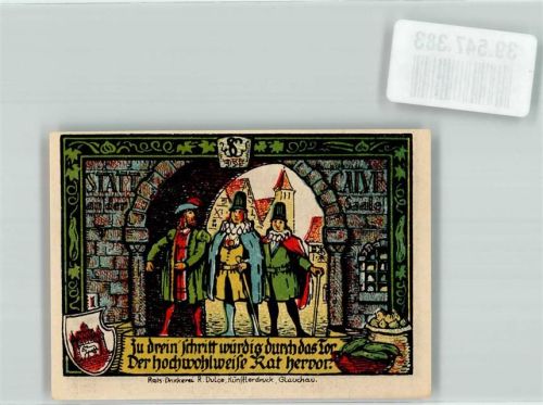 39240 O3310 Calbe 1917 Notgeldschein 50 Pfennig