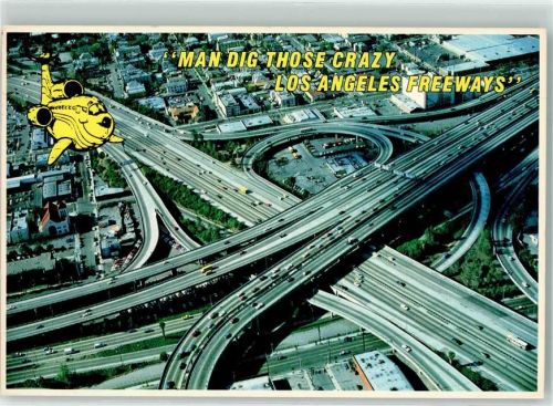 Los Angeles 1985 Fliegeraufnahme Los Angeles Freeway´s