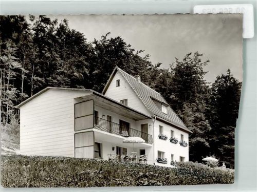 59955 W5788 Mollseifen FOTO KEINE AK Haus Balkon Sonnenschirm Frau Ort handschriftlich
