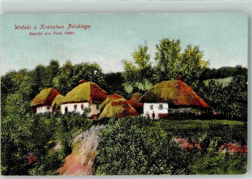 1916 Russsisch-polnische Bauernhäuser Feldpost WK I