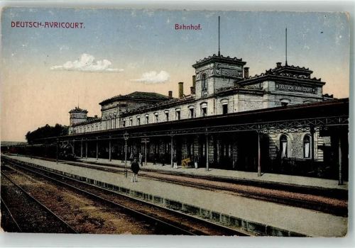 Avricourt 1915 Bahnhof Eisenbahn Feldpost WK I