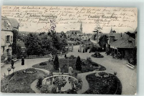 Carspach 1908 Schloss Sonnenberg Ort lt. Stempel