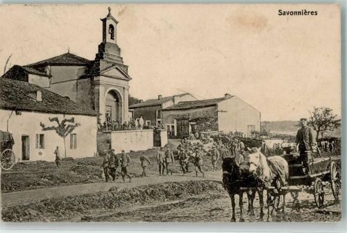 Savonnieres 1915 Feldpost WK I Ersatz-Inf. Regiment 28 Kirche