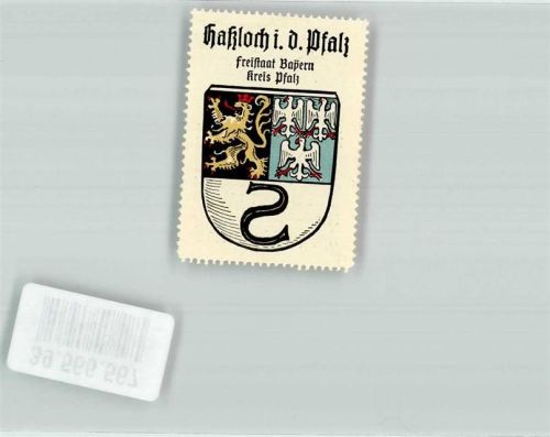 Haßloch Stadtwappen Haßloch Sammelmarke Klebemarke Kaffee Hag