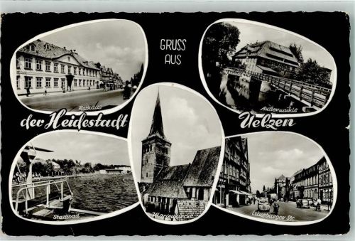 Uelzen Rathaus Stadtbad Marienkirche Außenmühle Lüneburger Straße