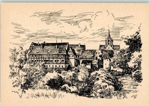 Bebenhausen Jagdschloss und ehemaliges Kloster Zeichnung