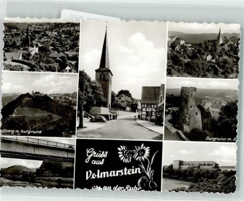 Volmarstein Schlossberg m. BurgruineHauptstraße VW Käfer
