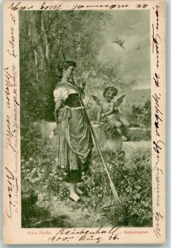 1900 Geheimpost Frau Engel Fr. A. Ackermann Kunstverlag No. 860