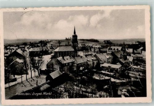 Frauenstein 1942 Stadtkirche und Marktplatz