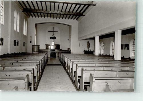 Giengen Kath. Kirche Inneres Ort handschriftlich Foto Orginal aus Archiv eines Ansichtskartenverlags