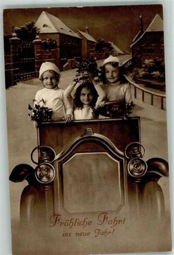 Kinder mit Mistelzweige Neujahr