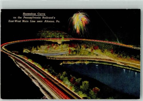 Pittsburgh Horsehoe Curve Eisenbahn Altoona Nacht