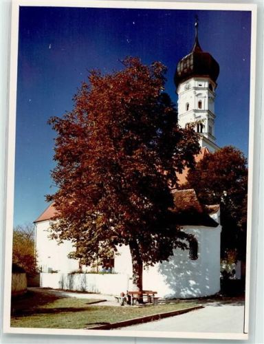 89343 W8876 Jettingen-Scheppach FOTO KEINE AK Kirche Ort handschriftlich Foto Original aus Archiv eines Ansichtskartenverlags