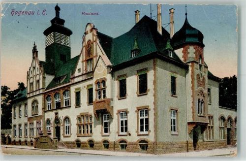 Haguenau 1918 Postamt Feldpost WK I