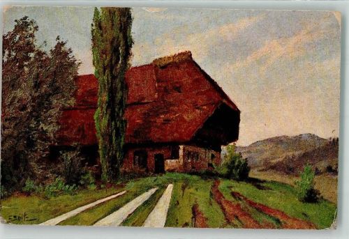 sign. Spitz, C. Ein einsamer Schwarzwaldhof in sommerlicher Landschaft Verlag Franz Walter No. 11