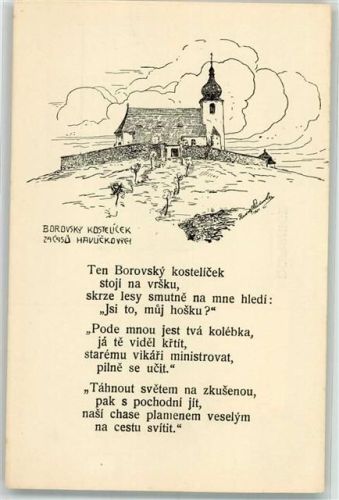 Kirche Borovsky Kostelicek Gedicht Zacasu Havlickovych