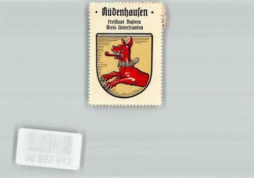 97355 W8711 Rüdenhausen Vignette Freistaat Bayern Kreis Unterfanken