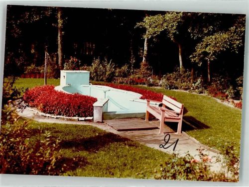 Schwarzenbek Kurheim Kollow Tretbad Wassertreten Garten Park Bank Ort handschriftlich Foto Original aus Archiv eines Ansichtskartenverlags