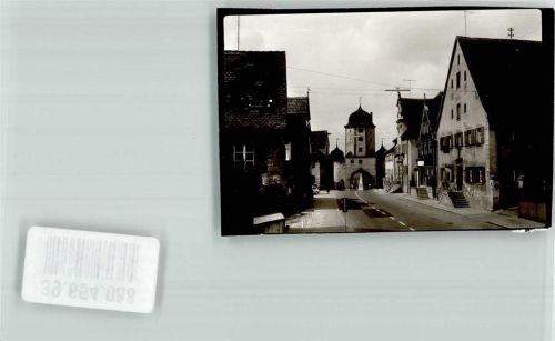 Ellingen Straße Turm Tor Ort handschriftlich Foto Original aus Archiv eines Ansichtskartenverlags