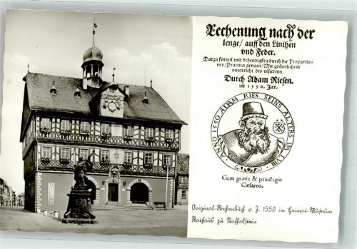 Staffelstein Rathaus Titelblatt Original Rechenbuches Adam Riese