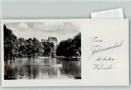 Illertissen Neujahr Weiher mit Vöhlinschloss