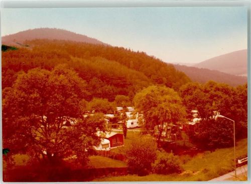 Kirchzell Campingplatz Foto Original aus Archiv eines Ansichtskartenverlags Ort handschriftlich