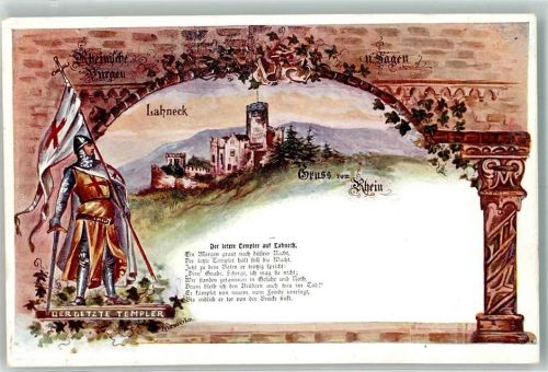 Lahneck sign. Wewerka Josef Der letzte Templer Schloss Lahneck