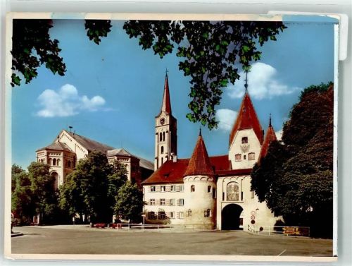 Weißenhorn Stadtpfarrkirche Ort handschriftlich Foto Original aus Archiv eines Ansichtskartenverlags