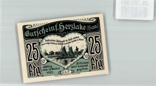 Herzlake 25 Pfennig
