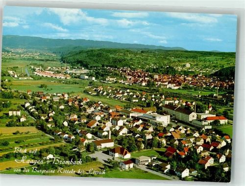 Haagen Blick von der Burgruine Rötteln auf Brombach