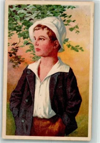 1931 Nr. 2053 Junge mit weißem Hut und den Händen in den Hosentaschen