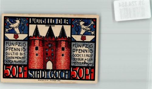 Goch 1922 50 Pfennig Steintor