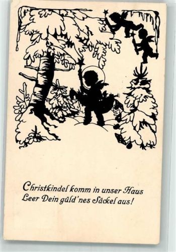 Weihnachten Engel Christkind mit Spielzeug sign. C. Pflug