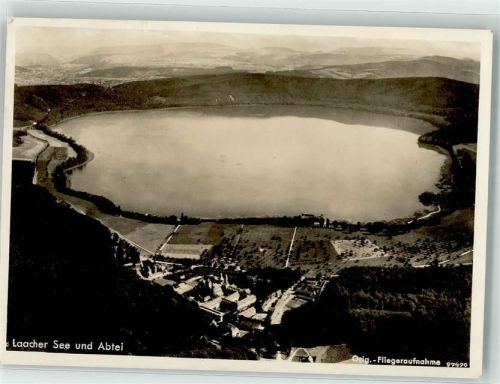 Maria Laach 1939 Fliegeraufnahme Laacher See Kirche Abtei