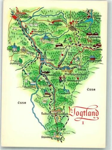 Adorf Landkarte Vogtland