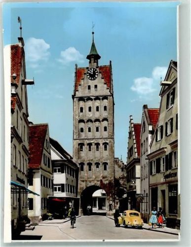 Weißenhorn VW-Käfer Ort handschriftlich Foto Original aus Archiv eines Ansichtskartenverlags