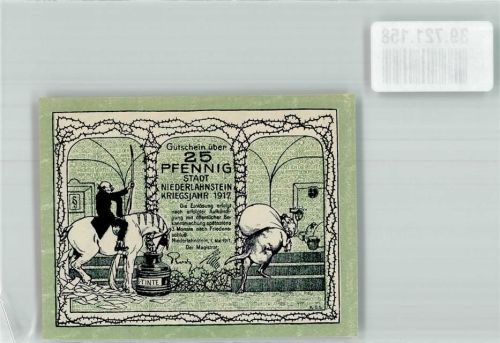 Niederlahnstein 1917 25 Pfennig