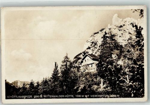 Mittenwalder Hütte 1936 Hüttenstempel