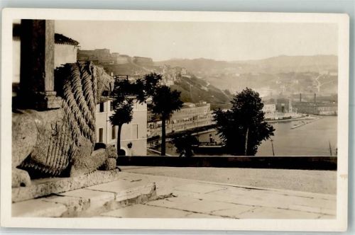 60100 Ancona Foto AK Denkmal Löwe Hafen