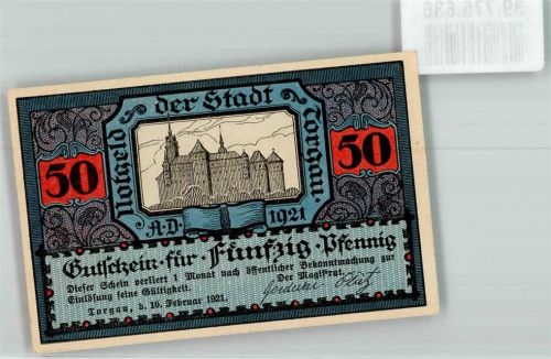 Torgau 1921 50 Pfennig Gutschein