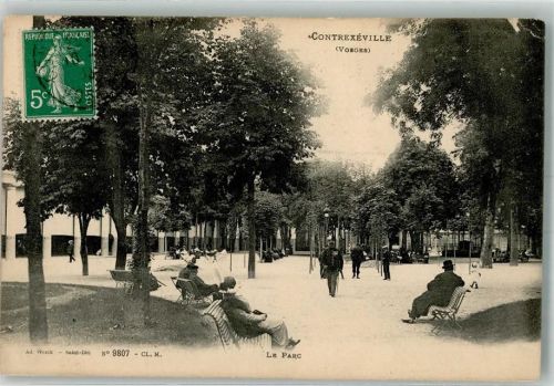 Contrexeville 1913 Le Parc Briefmarke Bildseite
