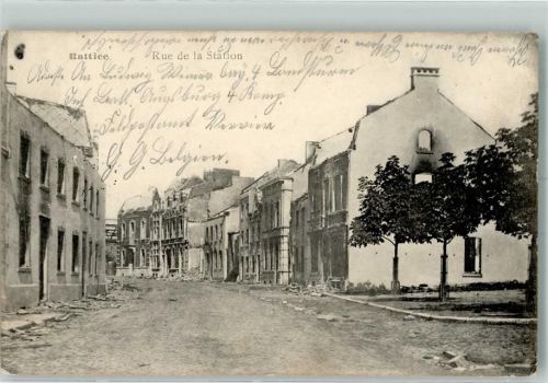 Battice 1915 Rue de la Station Feldpost WK I