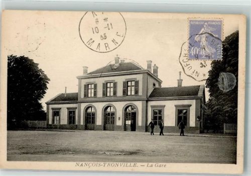 Nancois-sur-Ornain 1933 Bahnhof Briefmarke Bildseite