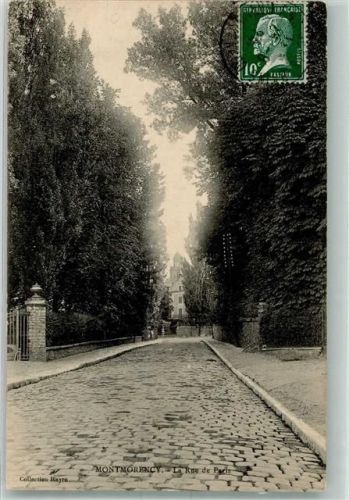 Montmorency 1923 La Rue de Paris Briefmarke Bildseite