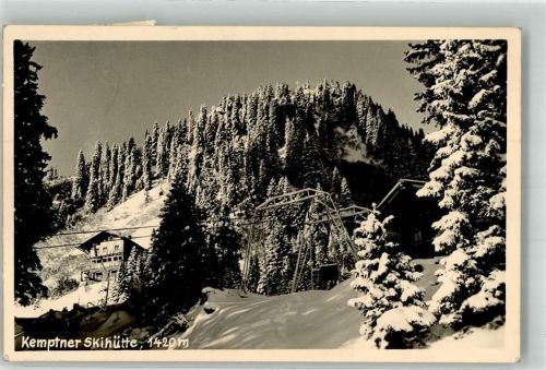 Kemptner Hütte 1953 Hüttenstempel Winter Notopfermarke Berlin